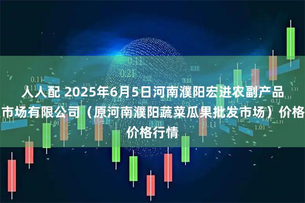 人人配 2025年6月5日河南濮阳宏进农副产品批发市场有限公司(原河南濮阳蔬菜瓜果批发市场)价格行情
